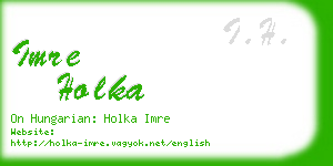 imre holka business card